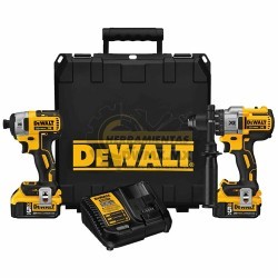 Kit de Taladro Percutor y Destornillador de Impacto 20V DeWalt DCK299P2