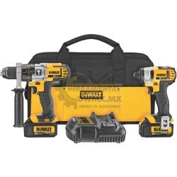 Kit Rotomartillo 1/2" 20V Max y Atornillador de Impacto Inalámbricos DeWalt DCK290L2