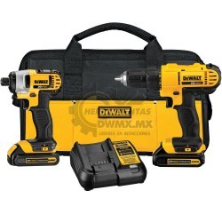 Combo de Taladro y Llave de Impacto Inalámbrico 20V DeWalt DCK240C2